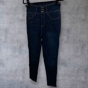 Blue Skinny High-Waisted Jeans